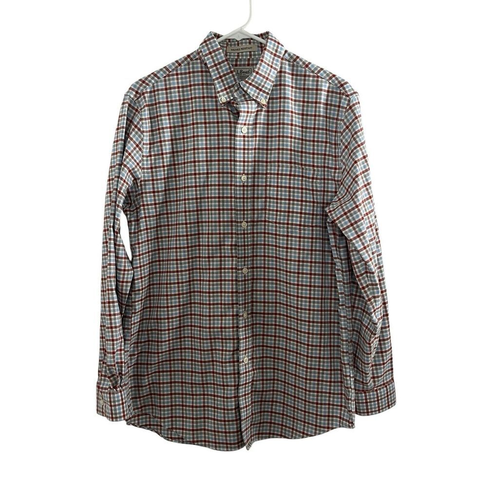 L.‎ L. Bean 100% Cotton Wrinkle Resistant Button Down Shirt Long Sleeve Men's SM